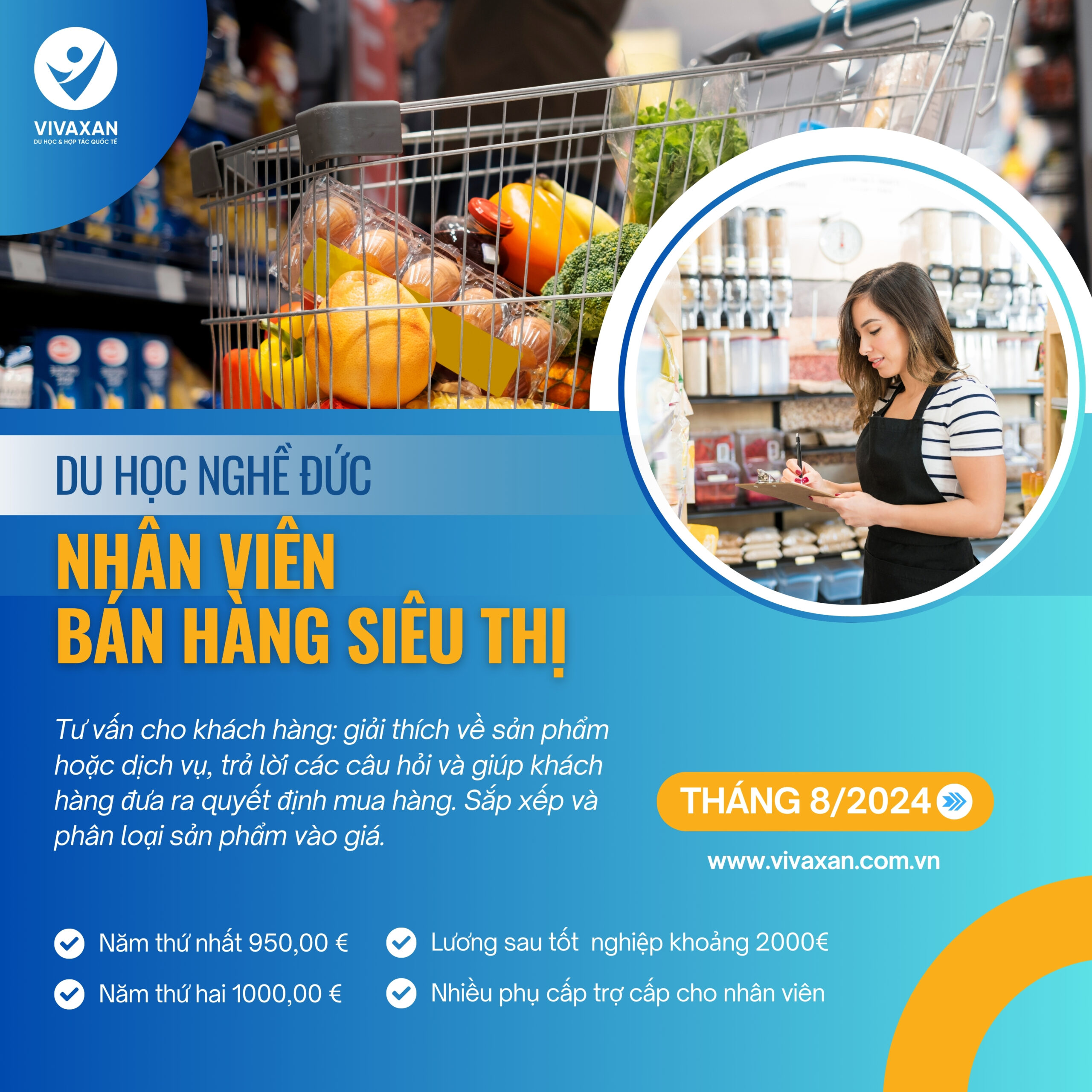 DU HỌC NGHỀ NHÂN VIÊN BÁN HÀNG SIÊU THỊ